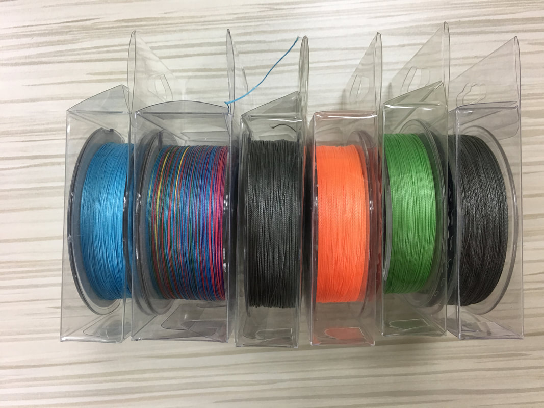 braided lines, High-dnsity PE, 8 braid, 4 braid, colors made to custom. -  S.Y.F